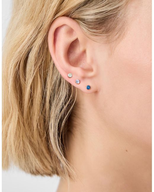 Accessorize White 15-Pack Gemstone Stud Earrings