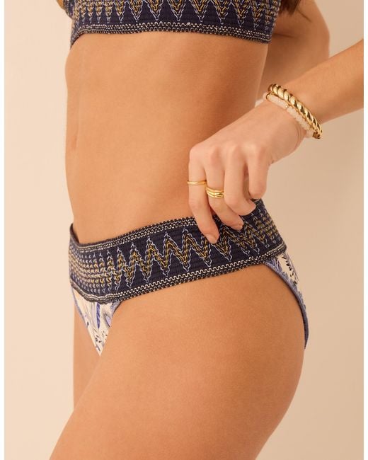 Accessorize Brown Celestial Print Band Bikini Bottoms