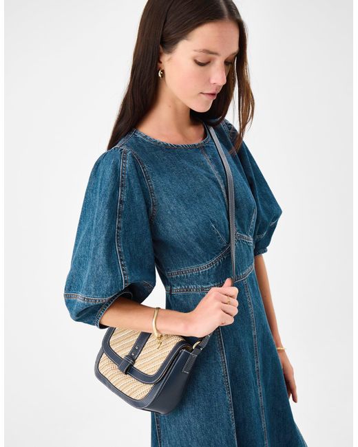 Accessorize Blue Woven Crossbody Bag