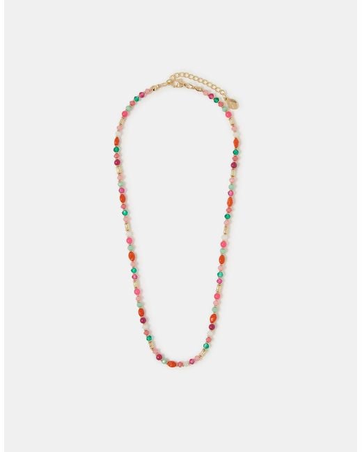 Accessorize Pink Beaded Necklace