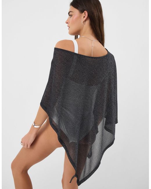 Accessorize Gray Shimmer Poncho