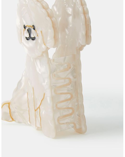 Accessorize White Bichon Frise Dog Claw Clip