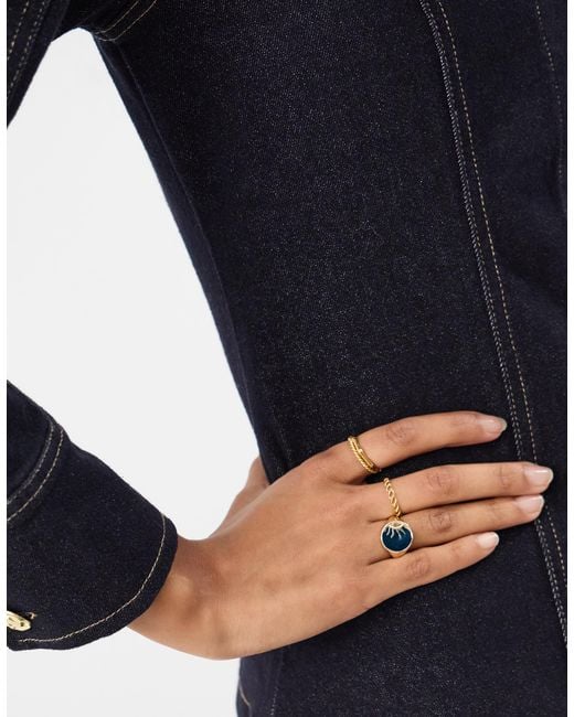 Accessorize White Sun Signet Ring