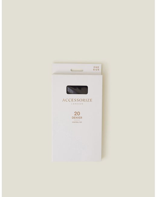 Accessorize Natural Regular Cotton 20 Denier Control Top Tights