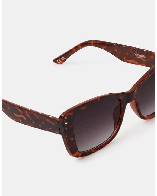 Accessorize Multicolor Tort Cat Eye Sunglasses