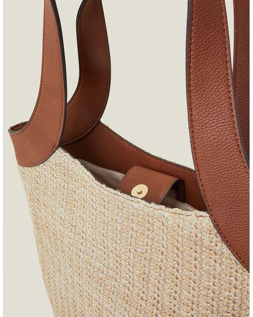 Accessorize Natural Women's Red Woven Shoulder Bag