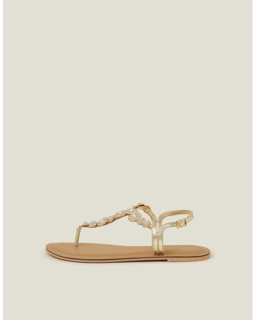 Accessorize Natural Rome Sparkle Sandals