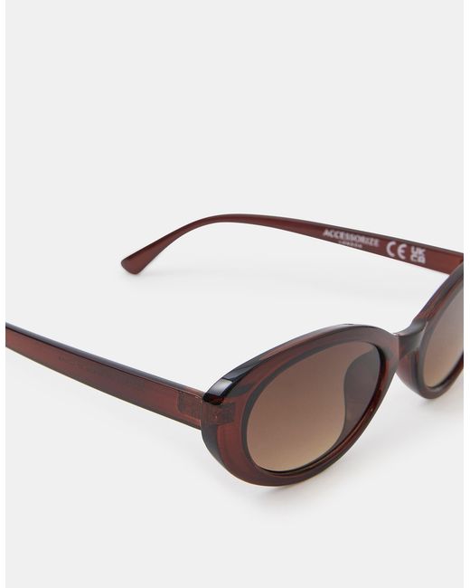 Accessorize White Oval Resin Sunglasses