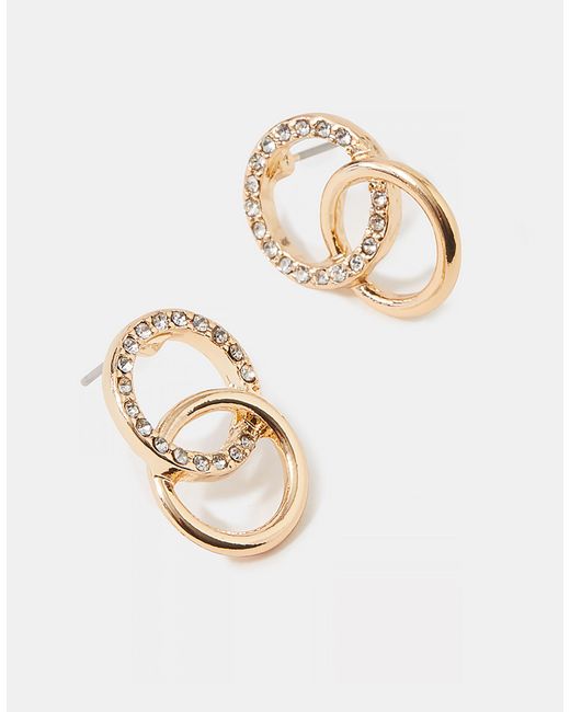 Accessorize Natural Infinity Pavé Stud Earrings