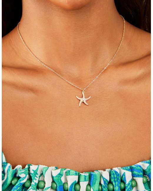 Ocean Star Fish Pendant Necklace Jewelry - White Trash Charm's Style