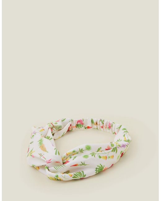 Accessorize Natural Women's White Floral Bando Headband