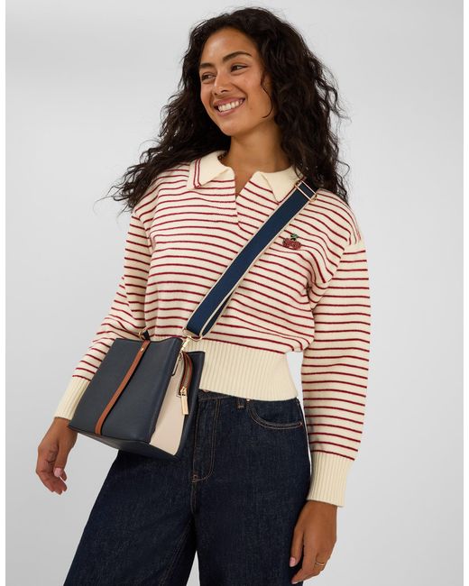 Accessorize Multicolor Triple Compartment Crossbody Bag