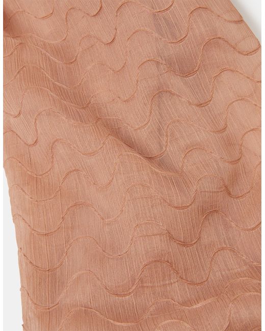 Accessorize White Lightweight Wave Stitch Scarf