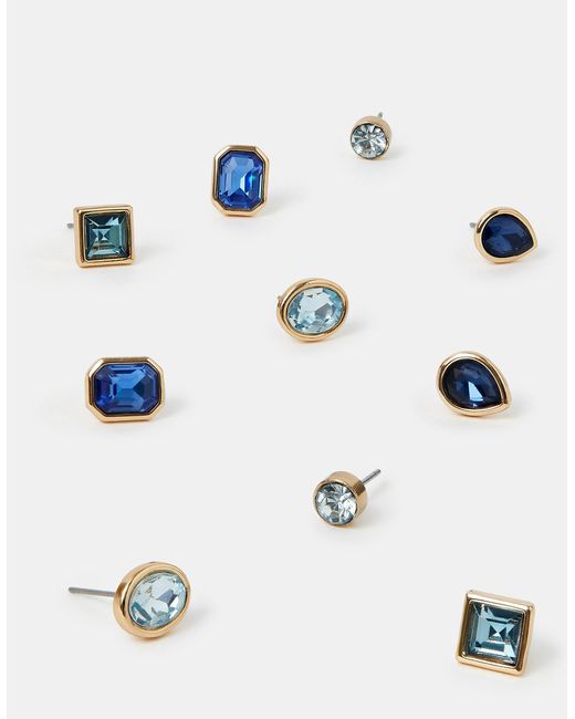 Accessorize White 5-Pack Gem Stud Earrings