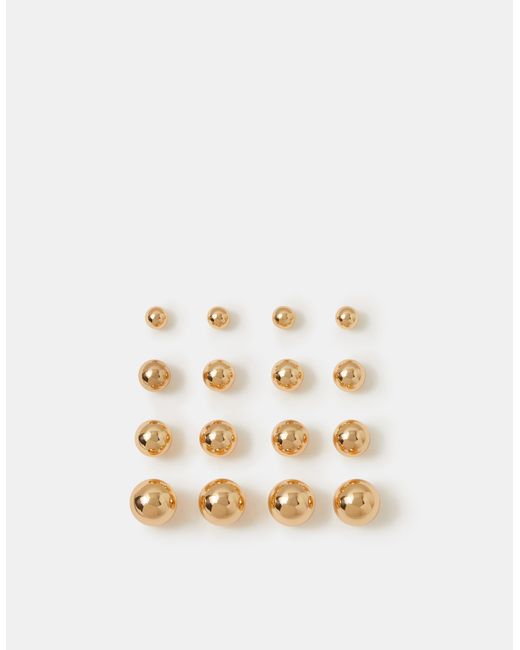 Accessorize White 8-Pack Ball Stud Earrings