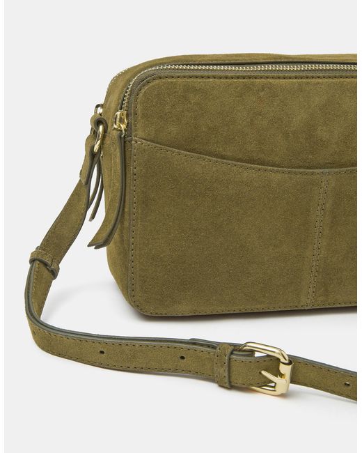 Accessorize Multicolor Double Zip Suede Camera Bag