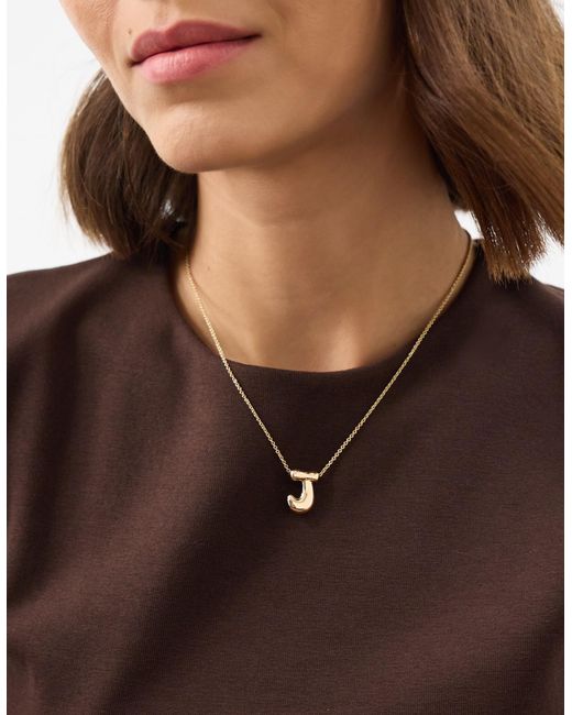 Accessorize Metallic Bubble Initial Pendant Necklace