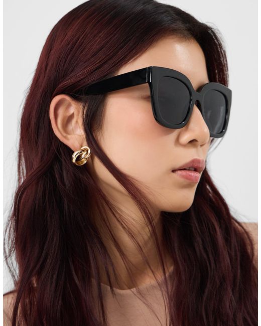 Accessorize Metallic Chunky Cat Eye Sunglasses