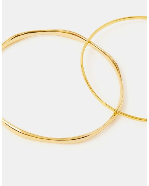 Accessorize White 2-Pack 14Ct-Plated Bangles