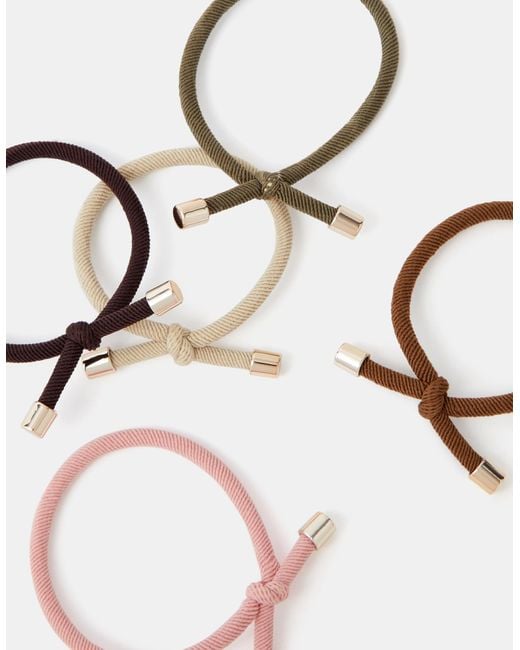 Accessorize Metallic 5-Pack Knot Cord Hair Bands