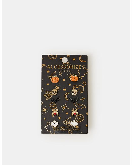 Accessorize White 5-Pack Halloween Stud Earrings