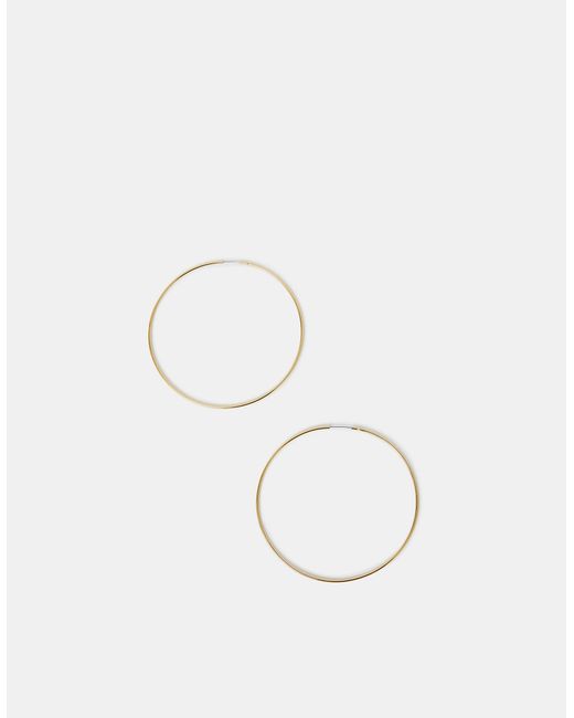 Accessorize Red 14Ct-Plated Large Thin Hoops
