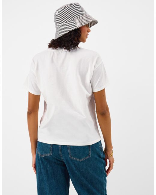 Accessorize White Cotton Sun Embroidered T-Shirt