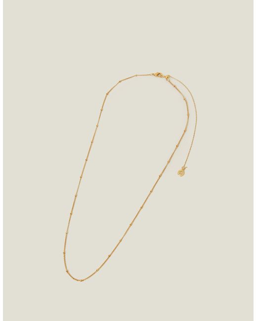 Accessorize Natural Women's 14ct Gold-plated Long Bobble Necklace