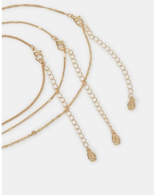 Accessorize White 3-Pack Molten Pendant Necklaces