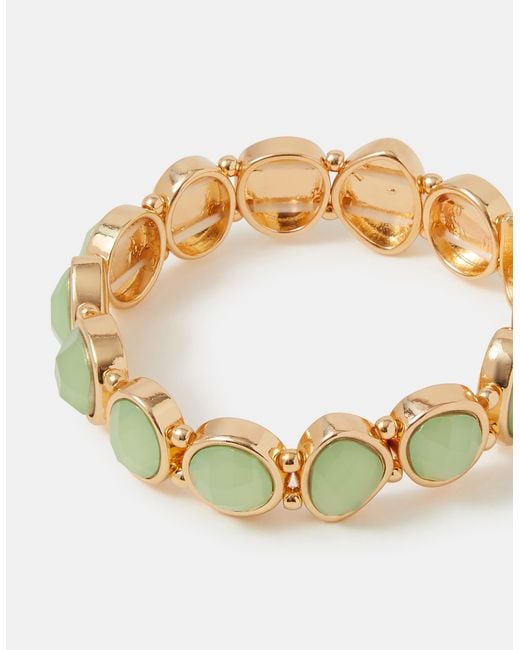 Accessorize Metallic Gemstone Stretch Bracelet