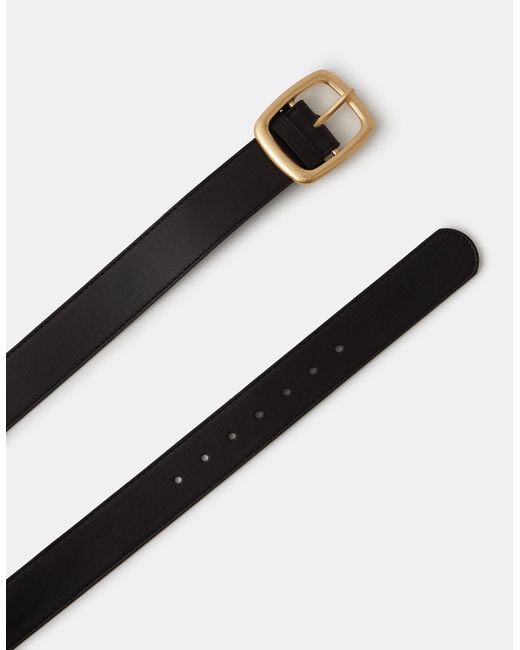 Accessorize Black Square Buckle Belt