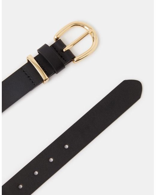 Accessorize White Buckle Leather Belt