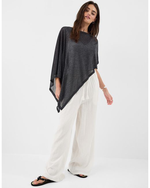 Accessorize Gray Shimmer Poncho