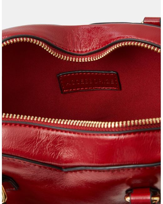 Accessorize Red Patent Faux Leather Heart Crossbody Bag