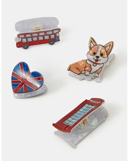 Accessorize White 4-Pack Mini London Claw Clips