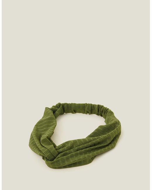 Accessorize Green Women's Red Textured Knot Bando Headband
