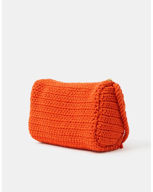 Accessorize White Beaded Macramé Crossbody Bag