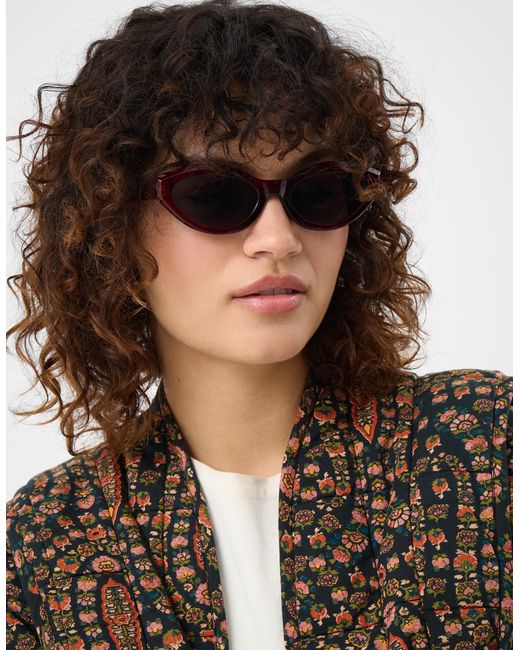 Accessorize White Oval Cat Eye Sunglasses
