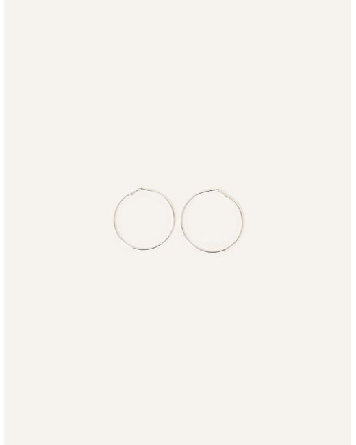 Accessorize Natural Mid-Size Simple Hoops
