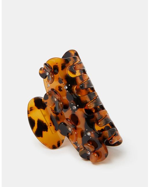 Accessorize Natural Flower Tort Claw Clip