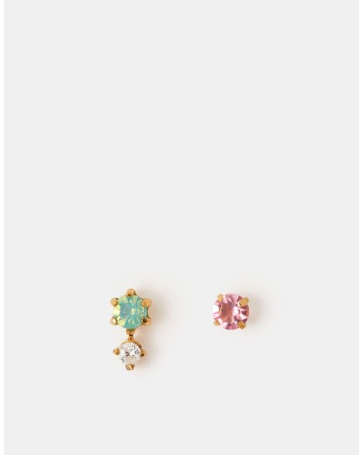 Accessorize Metallic 2-Pack 14Ct-Plated Surgical Steel Flatback Studs