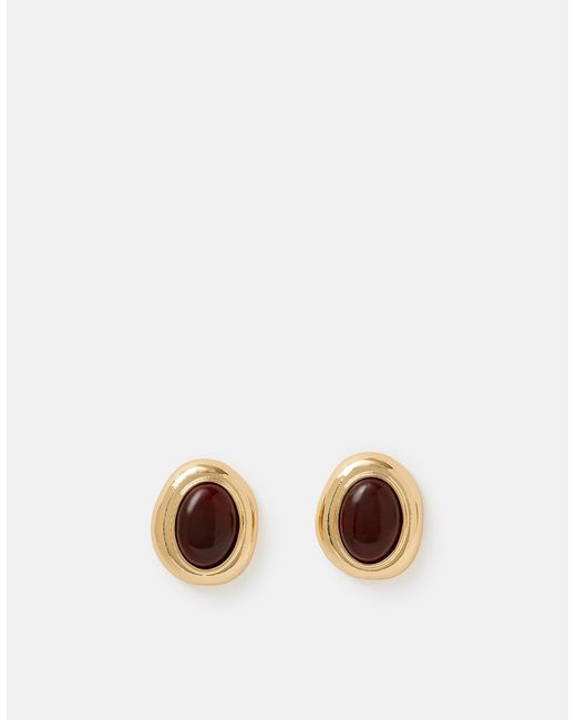 Accessorize Brown Statement Resin Stone Stud Earrings