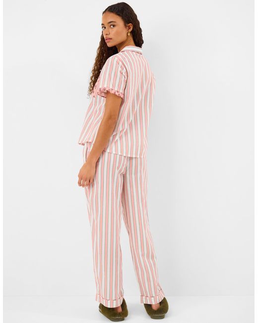Accessorize Pink Floral Stripe Long Pyjamas Set