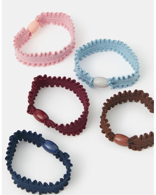Accessorize Blue 5-Pack Ruffle Hair Bands