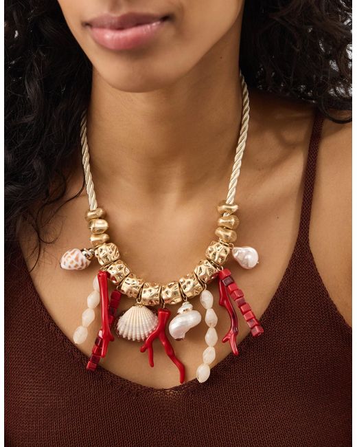 Accessorize Brown Reef Statement Necklace