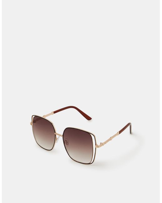 Accessorize Multicolor Large Cut Out Square Sunglasses