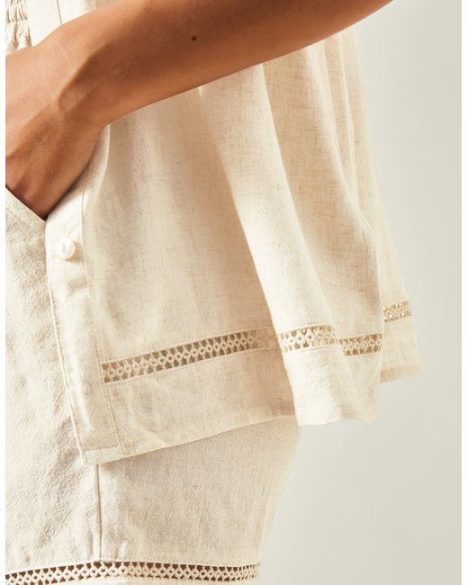 Accessorize Natural Cap Sleeve Boxy Shirt