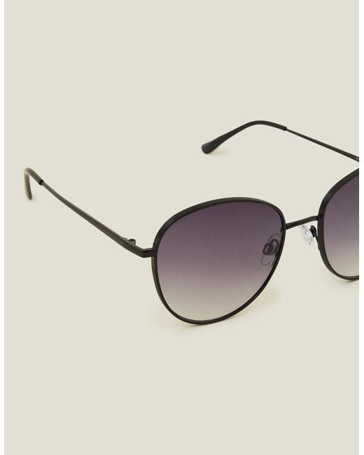 Accessorize Brown Metal Round Sunglasses