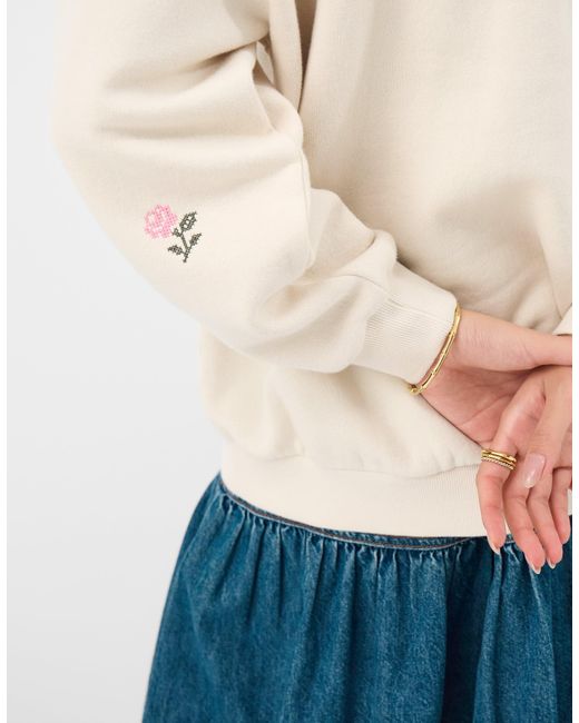 Accessorize White Floral Embroidered Jumper