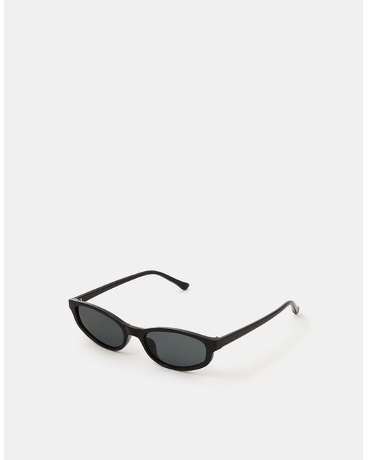 Accessorize White Slim Rectangle Sunglasses